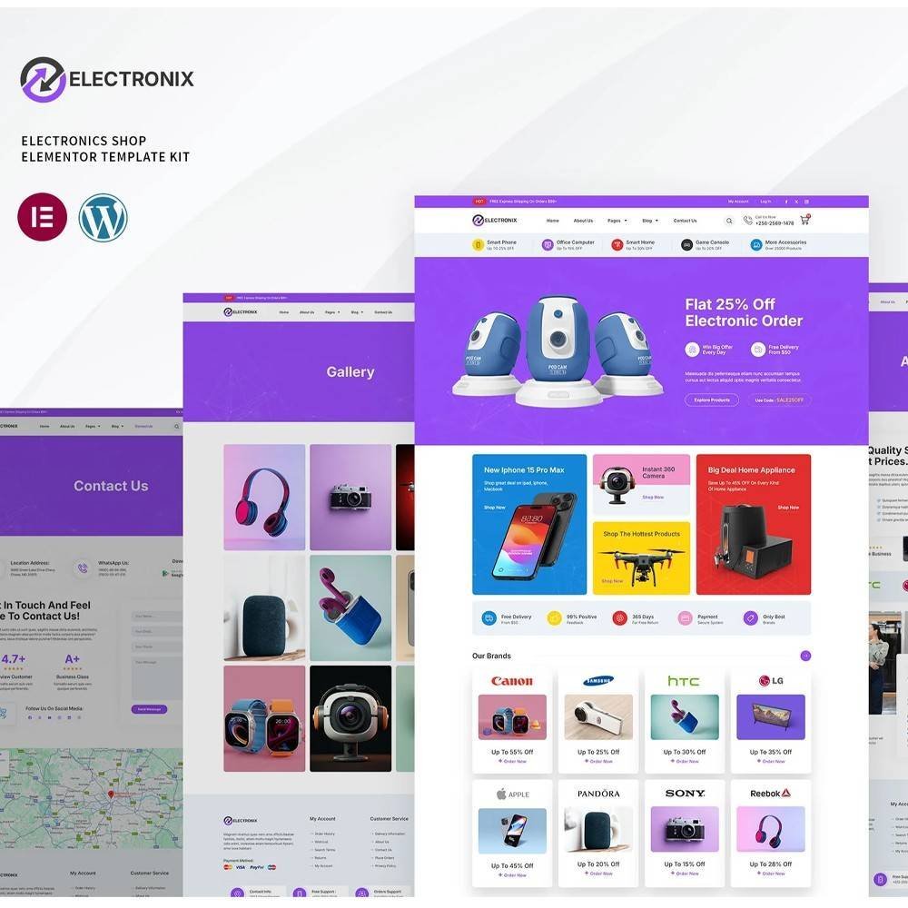 Electronix ● Electronics Shop Elementor Template Kit