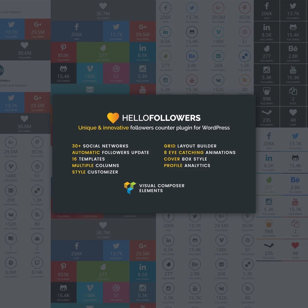 Hello Followers – Social Counter Plugin – DigitalBari